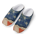 Grunge Ripped Paper American Flag Print Mesh Casual Shoes