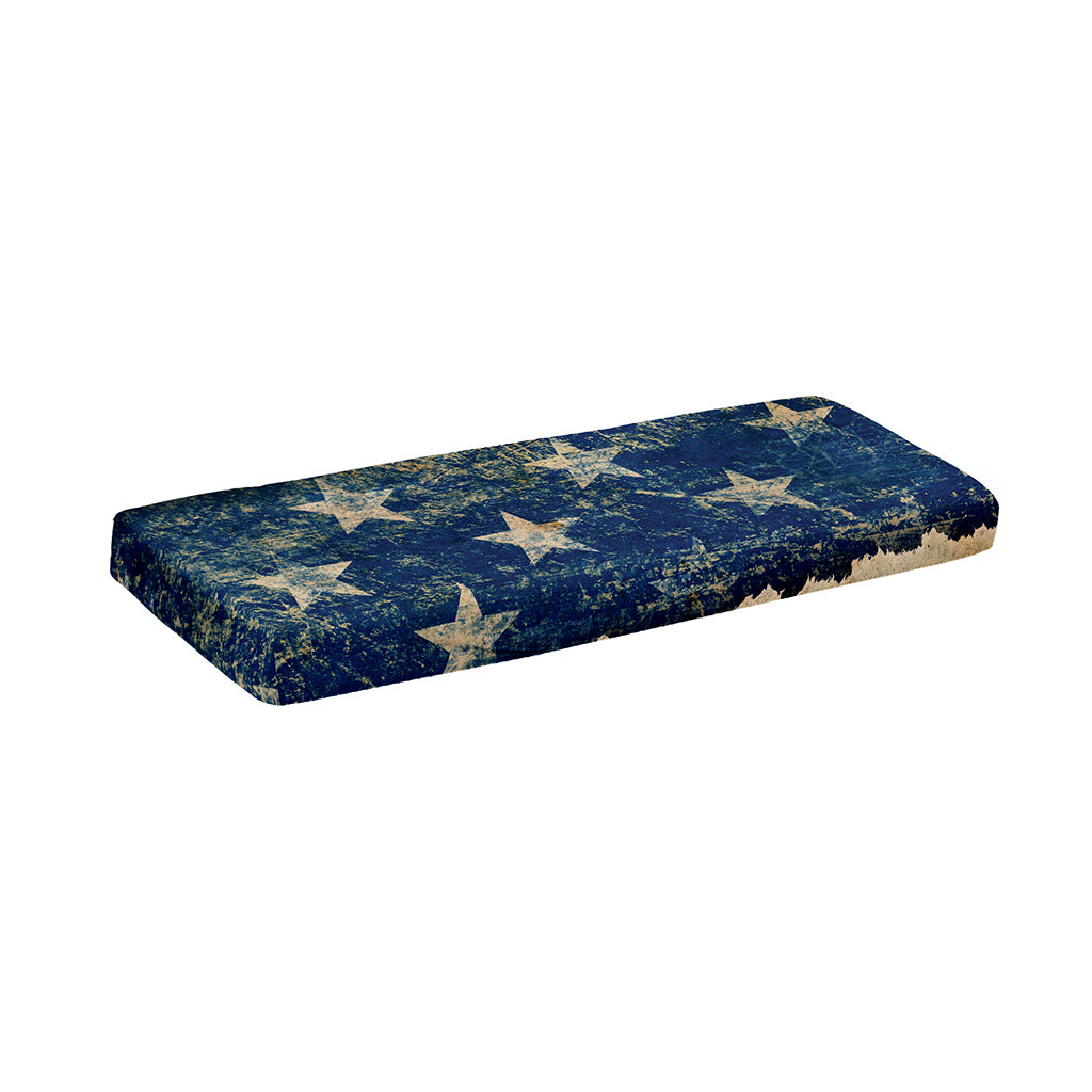 Grunge Ripped Paper American Flag Print Piano Keyboard Cover