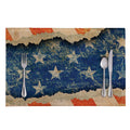 Grunge Ripped Paper American Flag Print Placemat