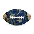 Grunge Ripped Paper American Flag Print Rugby Ball