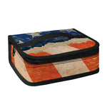 Grunge Ripped Paper American Flag Print Small Lunch Bag