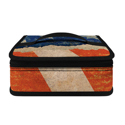 Grunge Ripped Paper American Flag Print Small Lunch Bag