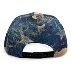 Grunge Ripped Paper American Flag Print Snapback Cap