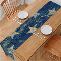 Grunge Ripped Paper American Flag Print Table Runner
