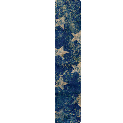 Grunge Ripped Paper American Flag Print Table Runner