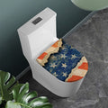 Grunge Ripped Paper American Flag Print Toilet Lid Cover