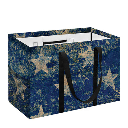 Grunge Ripped Paper American Flag Print Utility Tote Bag