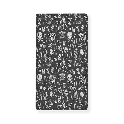 Grunge Rock And Roll Pattern Print Baby Crib Sheet