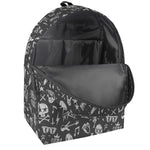 Grunge Rock And Roll Pattern Print Backpack