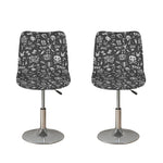 Grunge Rock And Roll Pattern Print Bar Stool Covers