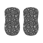 Grunge Rock And Roll Pattern Print Bar Stool Covers