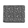 Grunge Rock And Roll Pattern Print Bifold Wallet