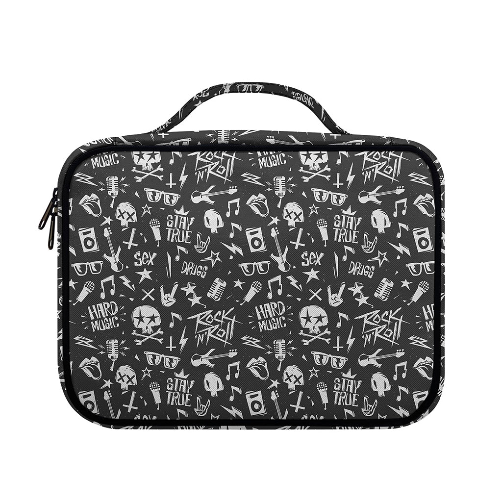 Grunge Rock And Roll Pattern Print Briefcase Bible Bag