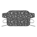 Grunge Rock And Roll Pattern Print Car Windshield Snow Cover