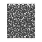 Grunge Rock And Roll Pattern Print Curtain