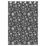 Grunge Rock And Roll Pattern Print Curtain