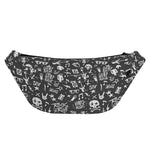 Grunge Rock And Roll Pattern Print Fanny Pack