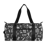 Grunge Rock And Roll Pattern Print Gym Bag