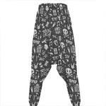Grunge Rock And Roll Pattern Print Hammer Pants