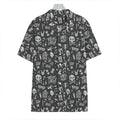 Grunge Rock And Roll Pattern Print Hawaiian Shirt
