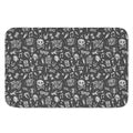 Grunge Rock And Roll Pattern Print Indoor Door Mat