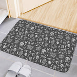 Grunge Rock And Roll Pattern Print Indoor Door Mat