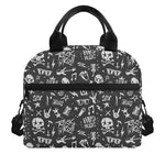 Grunge Rock And Roll Pattern Print Insulated Lunch Bag