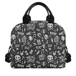 Grunge Rock And Roll Pattern Print Insulated Lunch Bag
