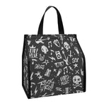 Grunge Rock And Roll Pattern Print Insulated Lunch Tote