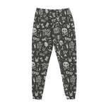Grunge Rock And Roll Pattern Print Jogger Pants