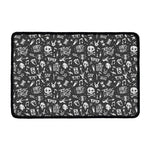Grunge Rock And Roll Pattern Print Kitchen Mat