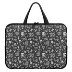 Grunge Rock And Roll Pattern Print Laptop Sleeve With Handle