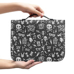 Grunge Rock And Roll Pattern Print Leather Bible Cover