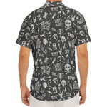 Grunge Rock And Roll Pattern Print Men's Deep V-Neck Shirt