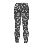 Grunge Rock And Roll Pattern Print Men's leggings
