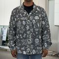 Grunge Rock And Roll Pattern Print Men's Shirt Jacket