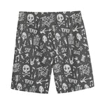 Grunge Rock And Roll Pattern Print Men's Sports Shorts