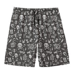 Grunge Rock And Roll Pattern Print Men's Swim Trunks