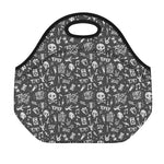 Grunge Rock And Roll Pattern Print Neoprene Lunch Bag