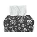 Grunge Rock And Roll Pattern Print Rectangle Tissue Box Cover
