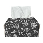 Grunge Rock And Roll Pattern Print Rectangle Tissue Box Cover
