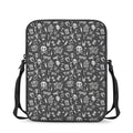 Grunge Rock And Roll Pattern Print Rectangular Crossbody Bag