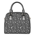 Grunge Rock And Roll Pattern Print Shoulder Handbag