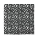 Grunge Rock And Roll Pattern Print Silk Bandana