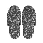Grunge Rock And Roll Pattern Print Slippers