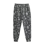 Grunge Rock And Roll Pattern Print Sweatpants