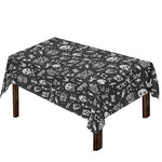 Grunge Rock And Roll Pattern Print Tablecloth