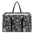 Grunge Rock And Roll Pattern Print Utility Tote Bag