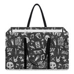 Grunge Rock And Roll Pattern Print Utility Tote Bag
