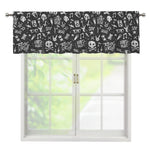 Grunge Rock And Roll Pattern Print Window Valance